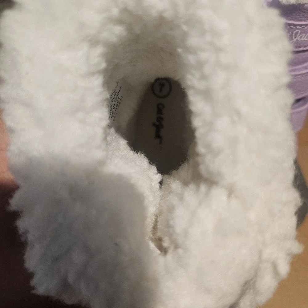 Cat & Jack Kids Purple Waterproof Winter Snow Boots Size 7 Thermolite Insulated